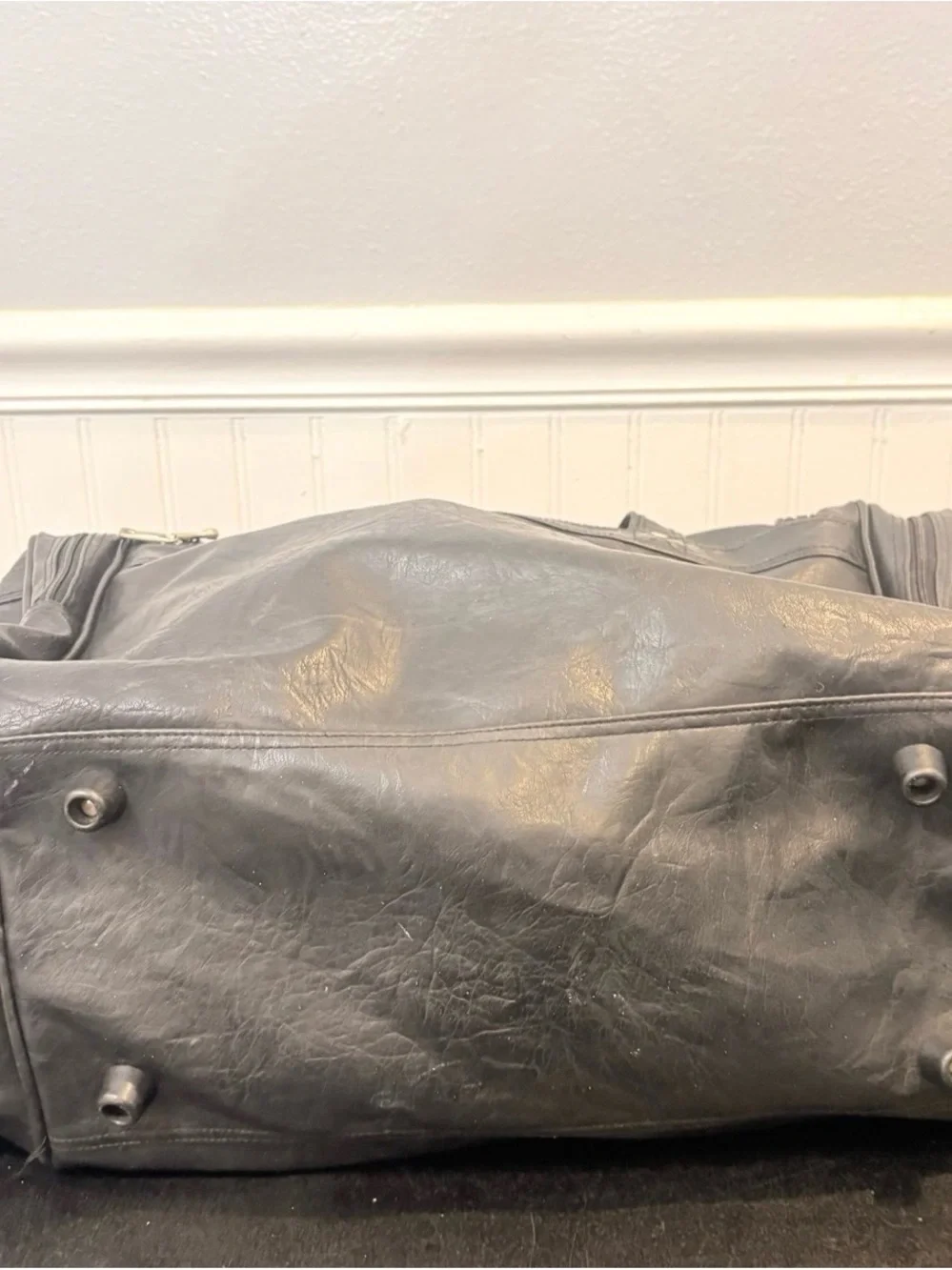RARE Disney Vacation club Cruise Team Leather Duffle crossbody Bag HTF 90s